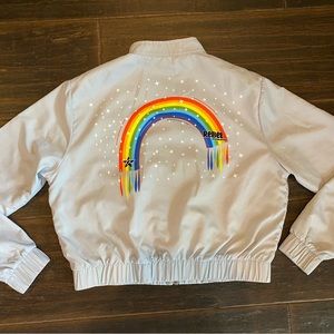 Rebel Athletic rainbow bomber jacket